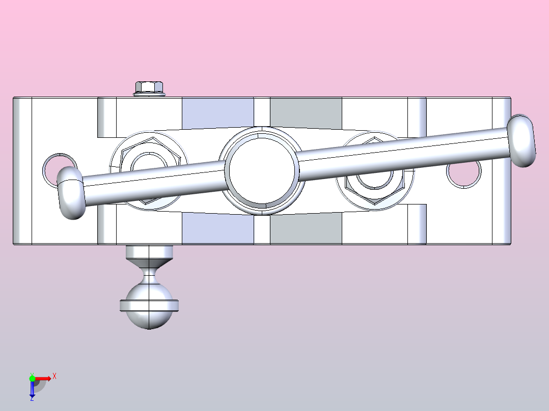 管件压紧装置俯视图