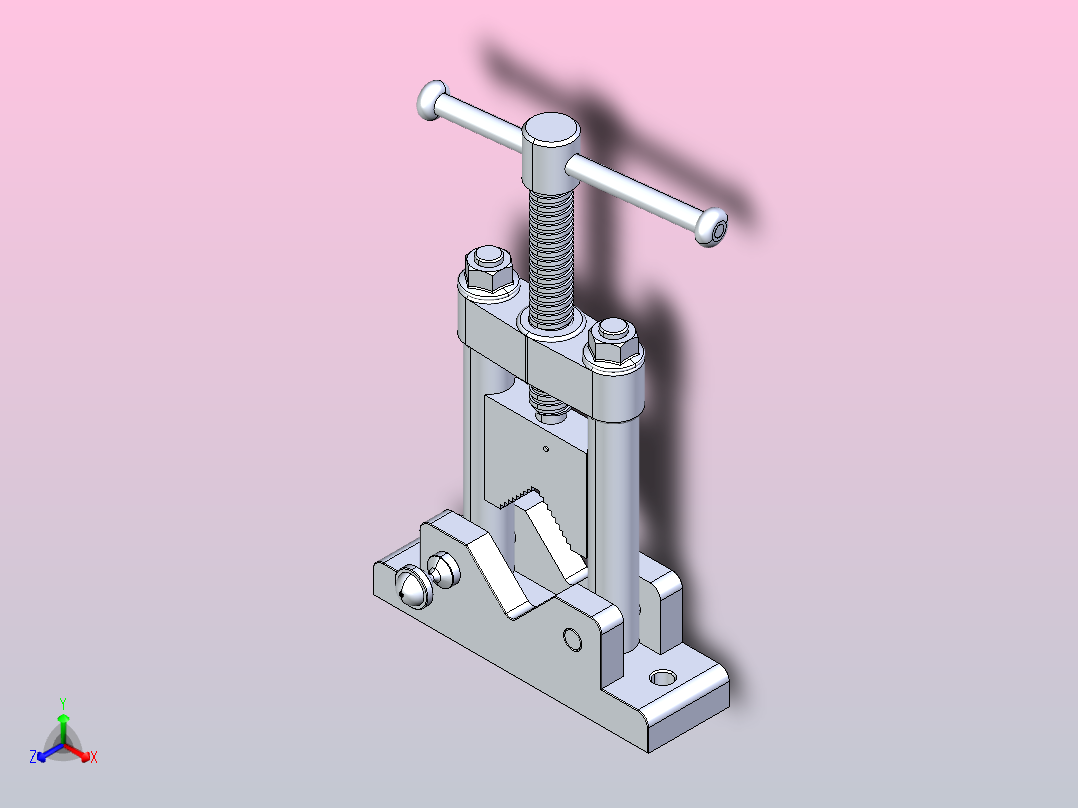 管件压紧装置正等轴测图
