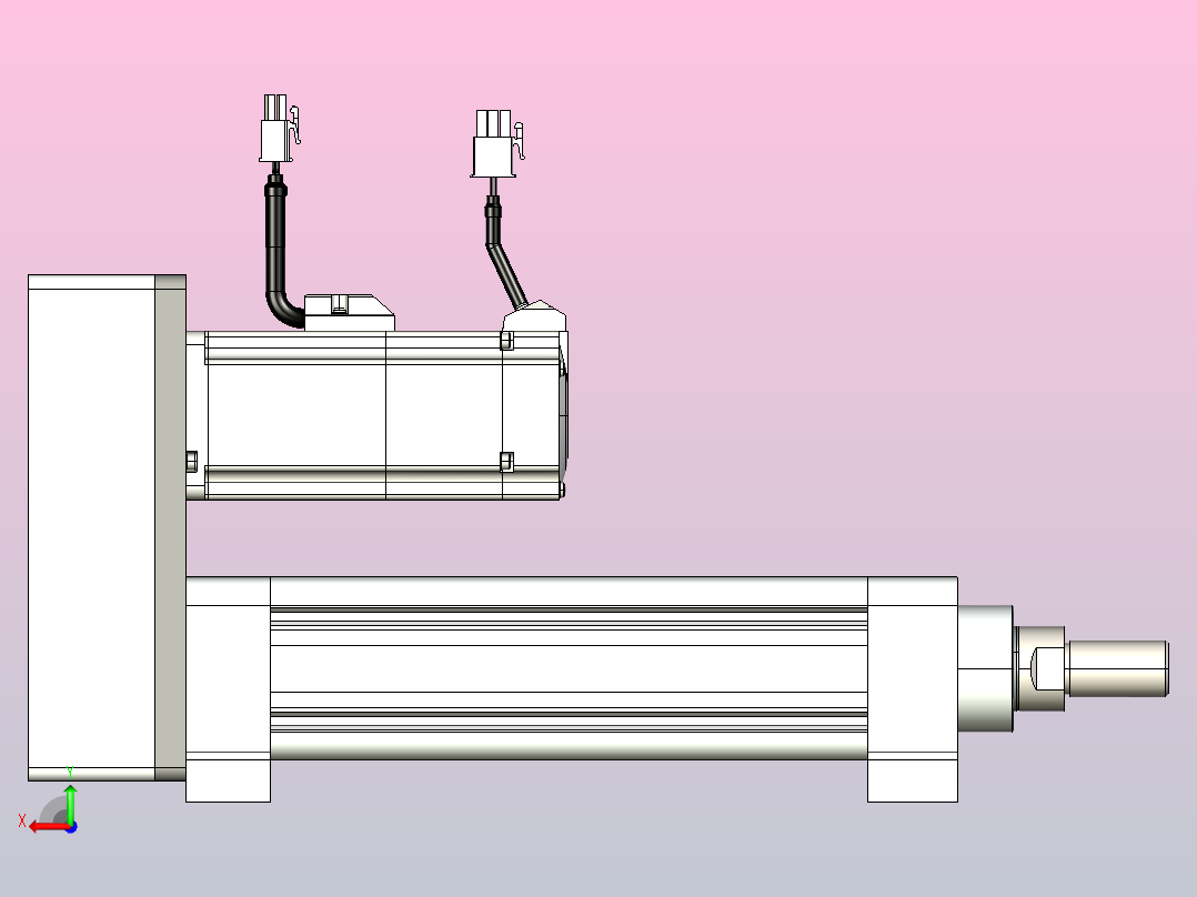 轻载电动缸TPA-ESR50-1610C-L100-MR-LB-W-P40-C3后视图