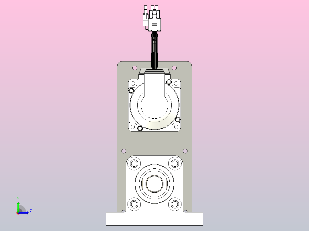 轻载电动缸TPA-ESR50-1610C-L100-MR-LB-W-P40-C3左视图
