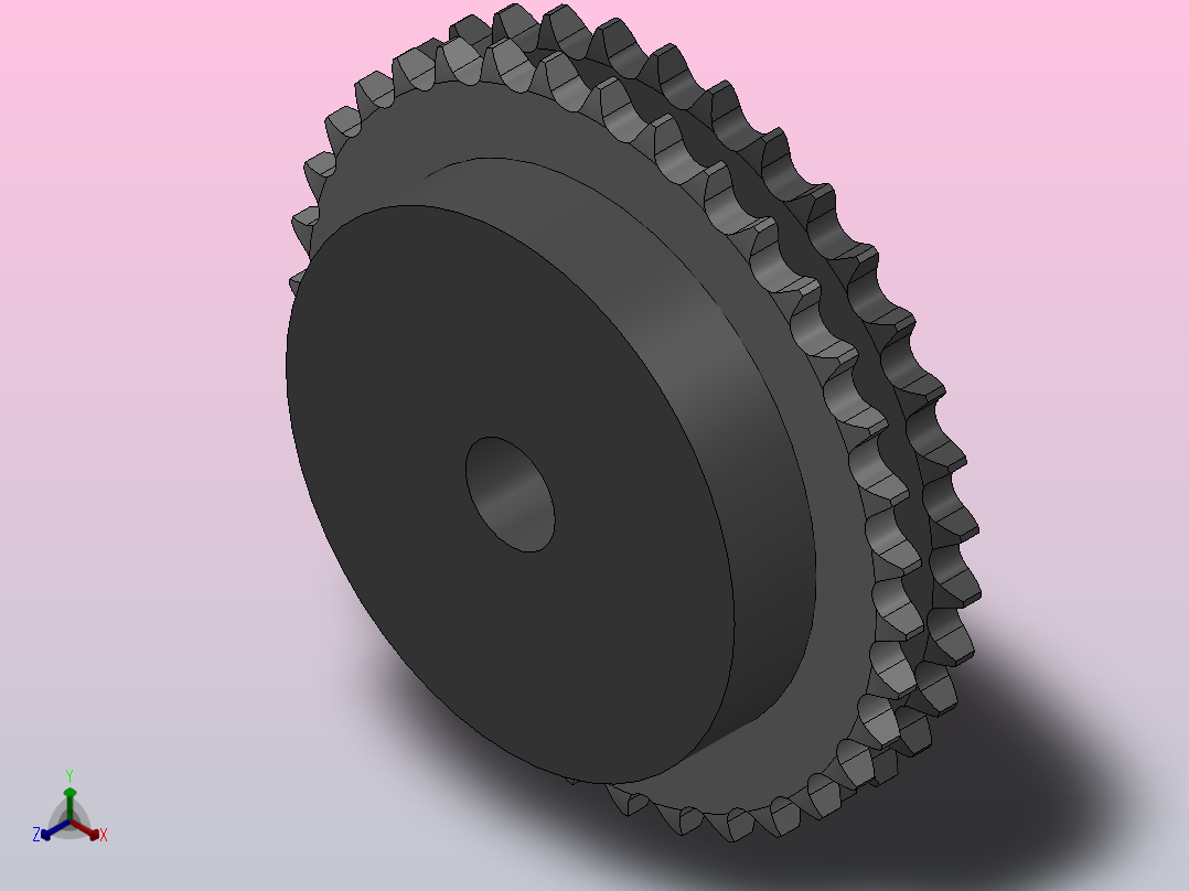 直孔链轮06B型_35-06B-2主视图