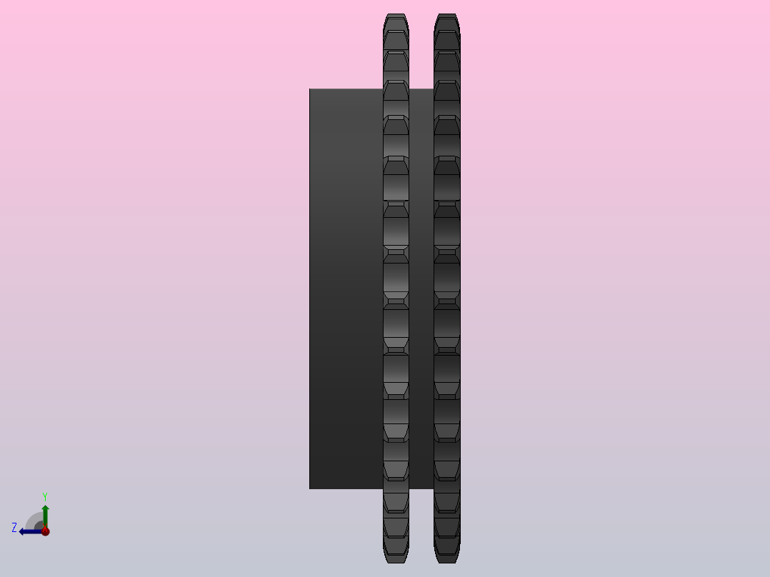 直孔链轮06B型_35-06B-2右视图