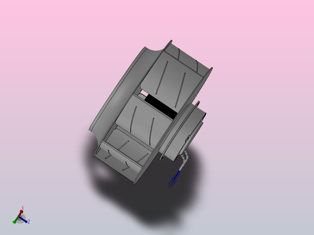 EC后倾离心风扇 355mm[ECB355A230]后视图