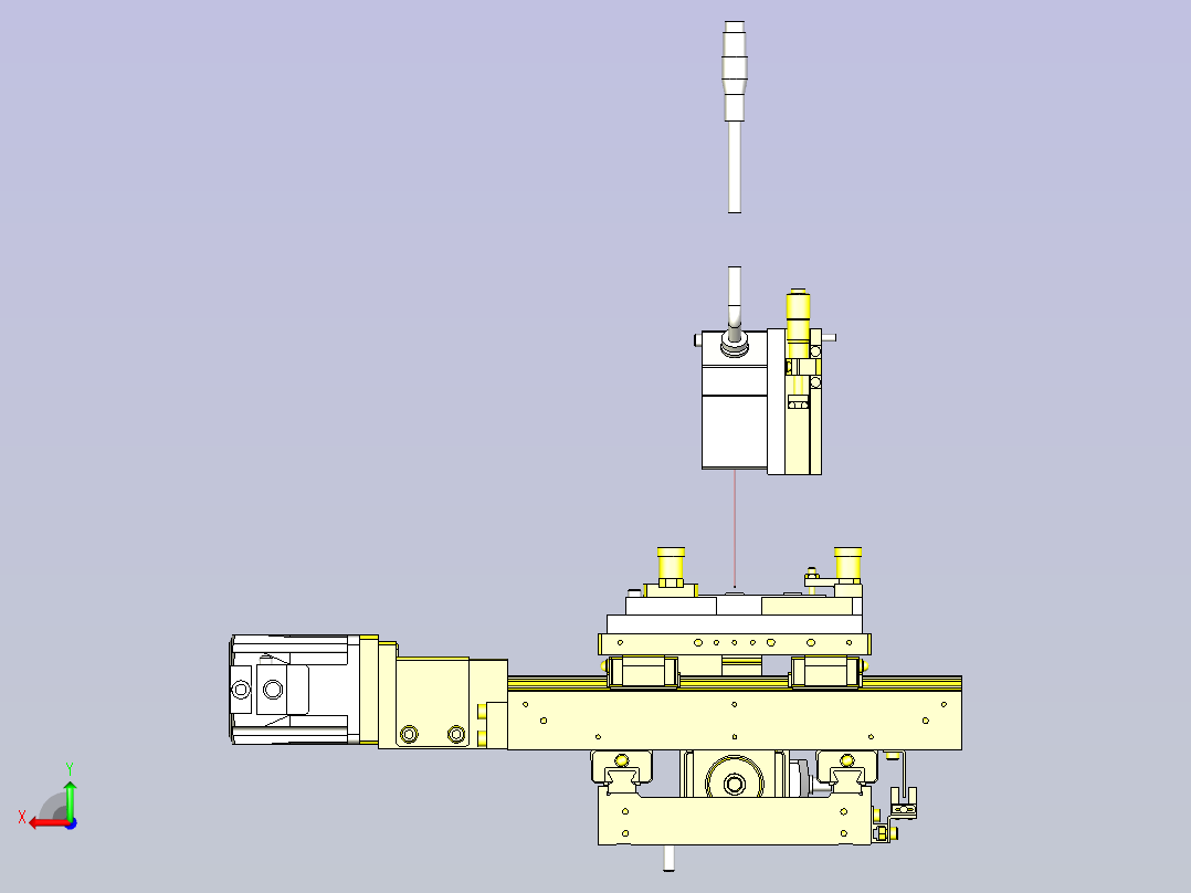 一款激光测量仪3D模型后视图