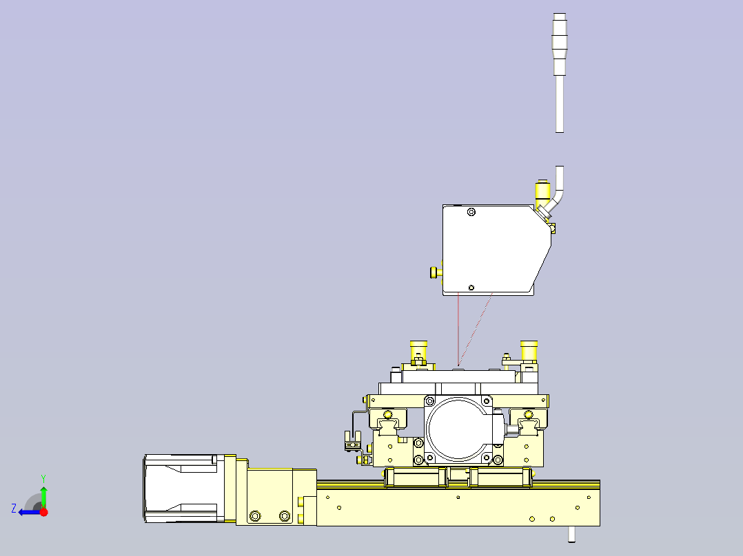 一款激光测量仪3D模型右视图