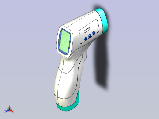 医用额温枪测温枪3D模型