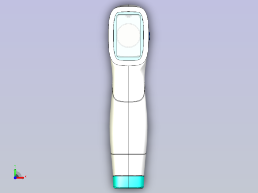 医用额温枪测温枪3D模型前视缩略图
