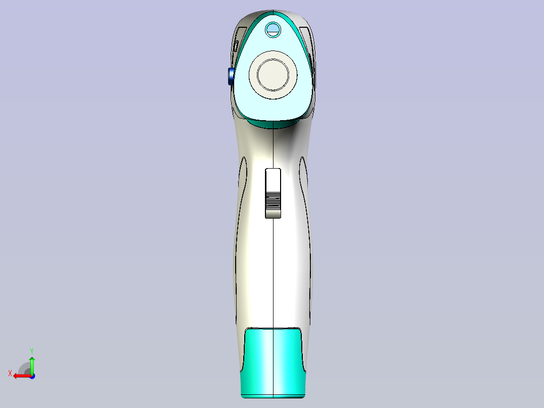医用额温枪测温枪3D模型后视图