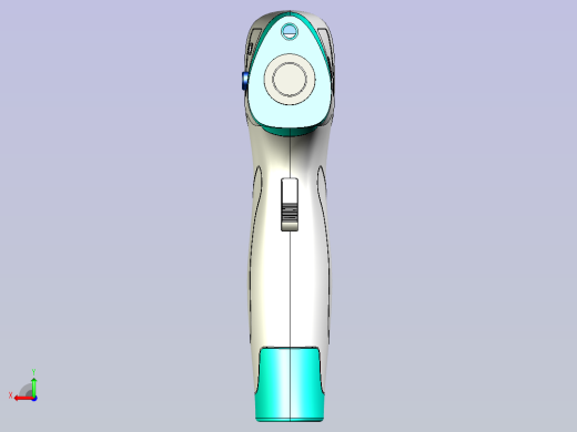 医用额温枪测温枪3D模型后视缩略图