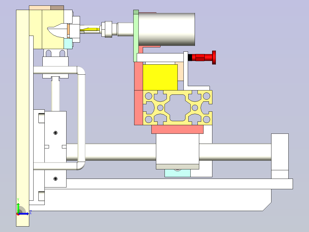 自动钻孔机左视图