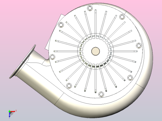 涡轮泵（SolidWork218）俯视缩略图