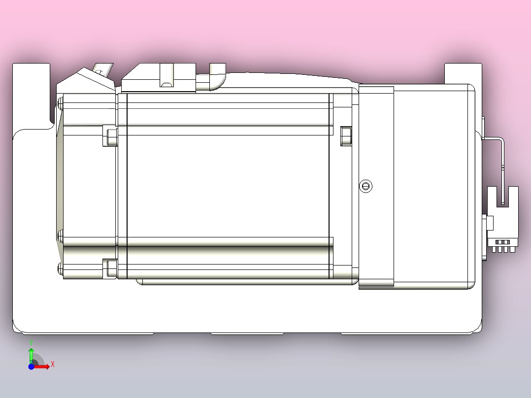 皮带直线轴半封闭可选导轨TPA-HNB-202D-140-L200-MR-C-P75-N3前视图
