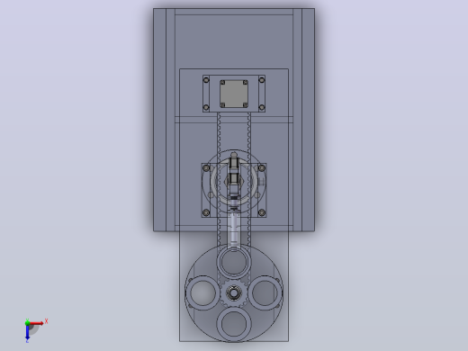 自动卸料装置（SW+CAD）俯视缩略图