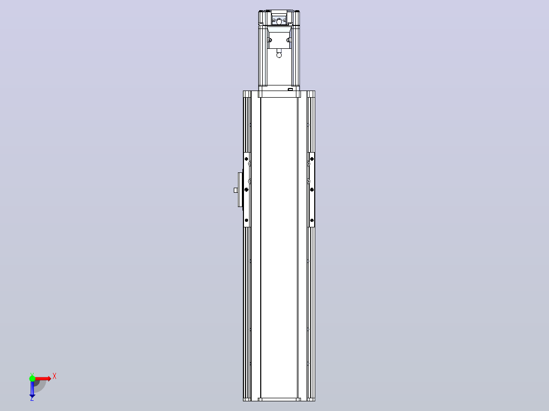 日规模组半封闭丝杆TPA-HNR-105D-1610C-L200-M-Y-P40-N3俯视图
