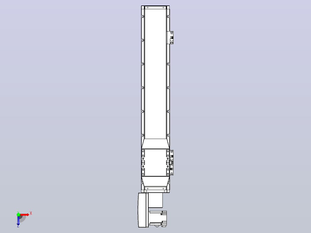 机器人皮带驱动直线轴TPA-GCB-120-P70-L500-QL-M20-N3俯视图