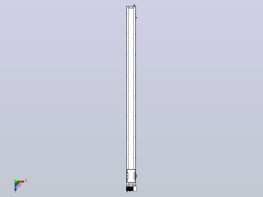 SCM14-2300-RU滚珠花健、支撑座、滚珠丝杠、交叉导轨、直线模组俯视图