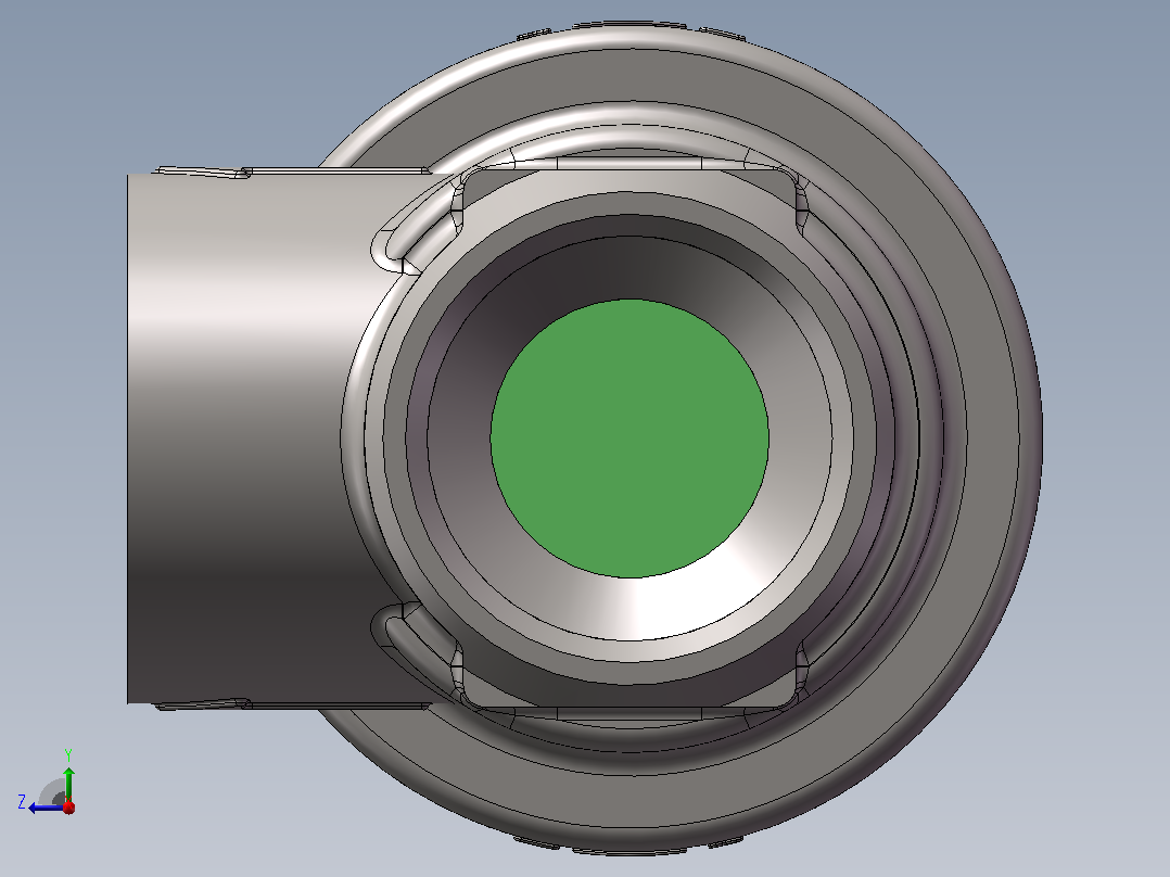 0.5寸角式安全阀右视图
