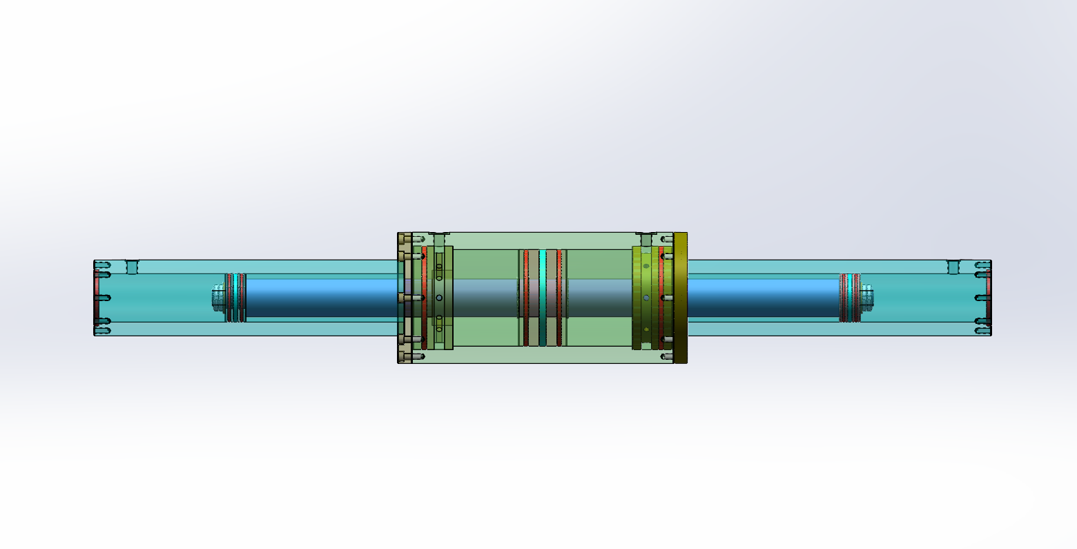 一种液驱增压缸设计（SW+CAD+说明书）