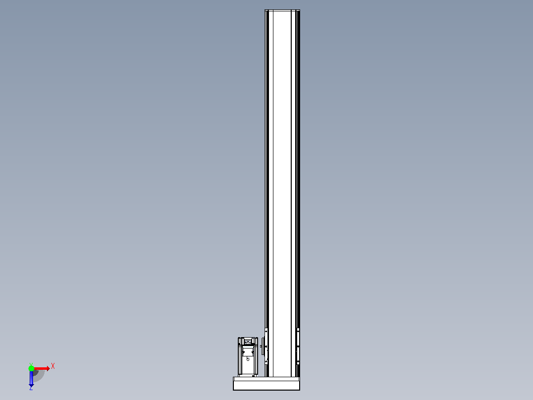 日规模组半封闭丝杆TPA-HNR-105D-1610C-L900-ML-Y-P40-N3俯视图