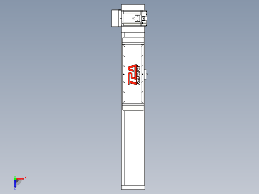 伺服电机集成皮带传动直线执行器TPA-OCB-120-224-L250-RU-P75-N3俯视缩略图