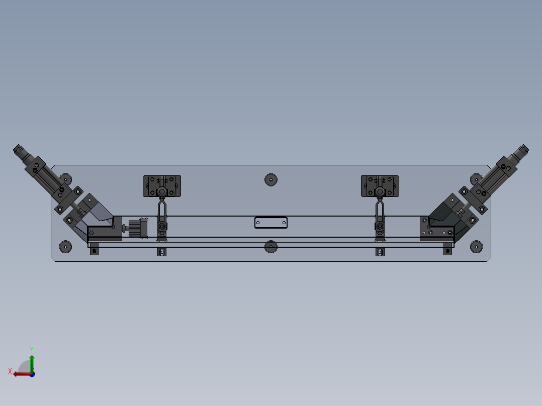 门下横梁组件-焊接夹具后视图