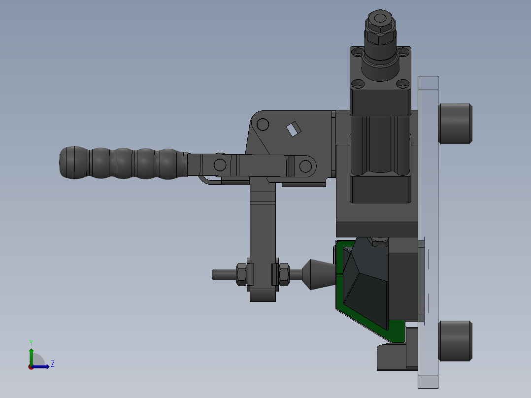 门下横梁组件-焊接夹具左视图