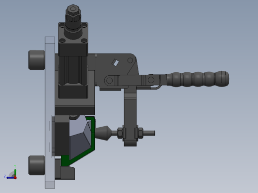 门下横梁组件-焊接夹具右视缩略图