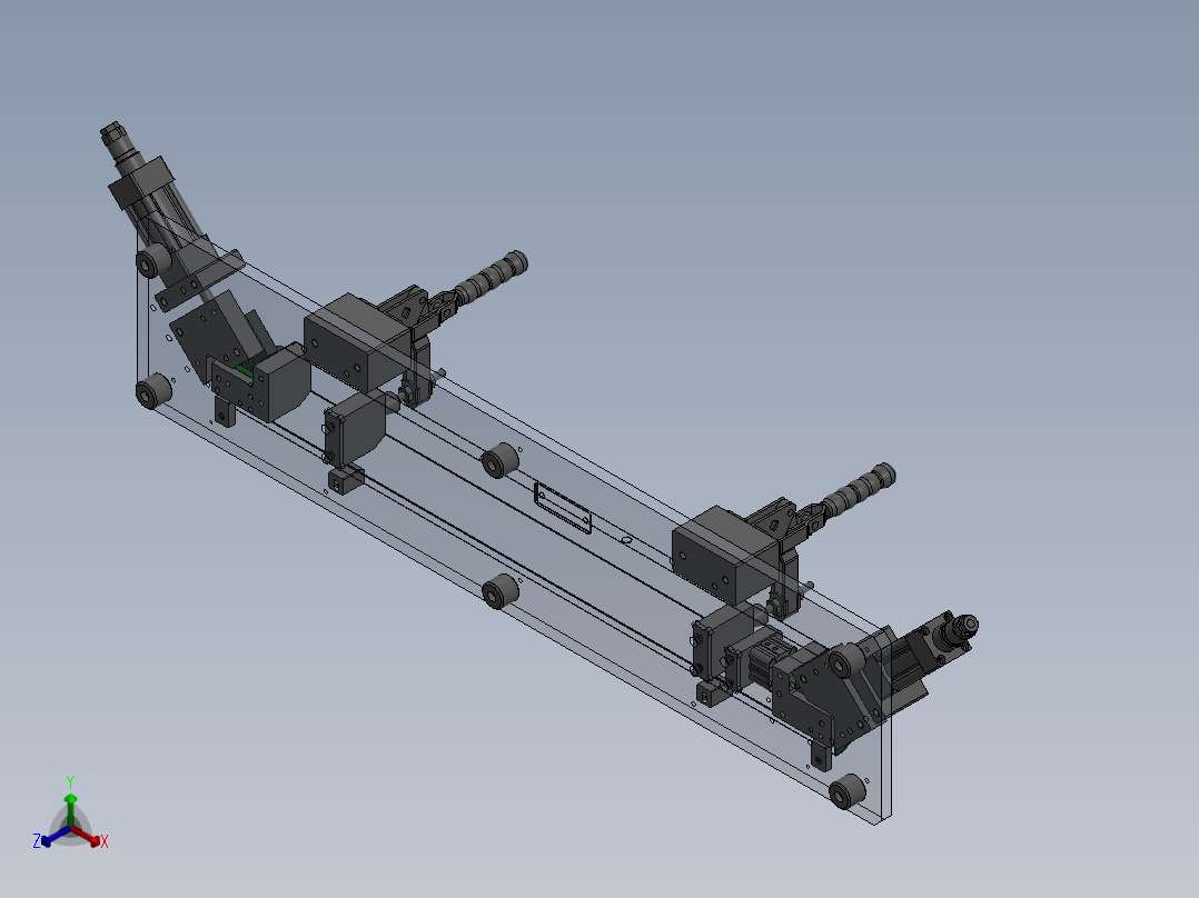 门下横梁组件-焊接夹具正等轴测图