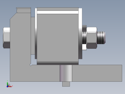 微电机壳铣平面夹具前视缩略图