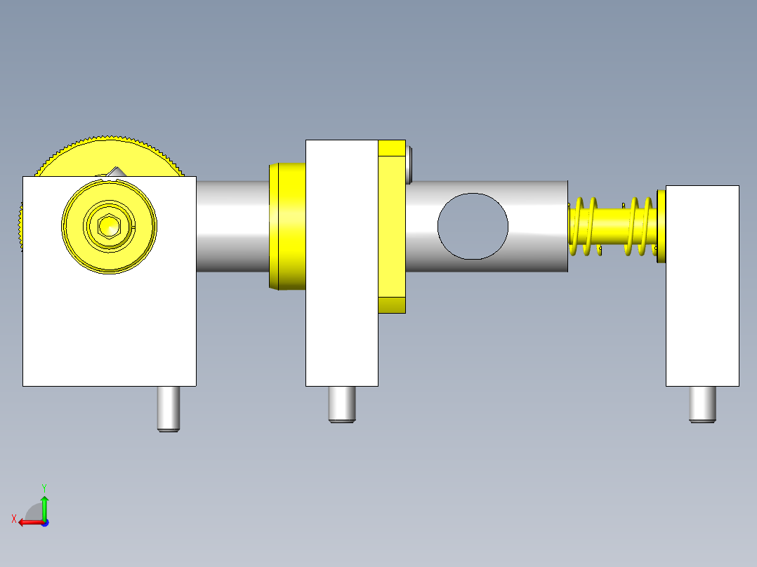 薄壁管保持机构后视图