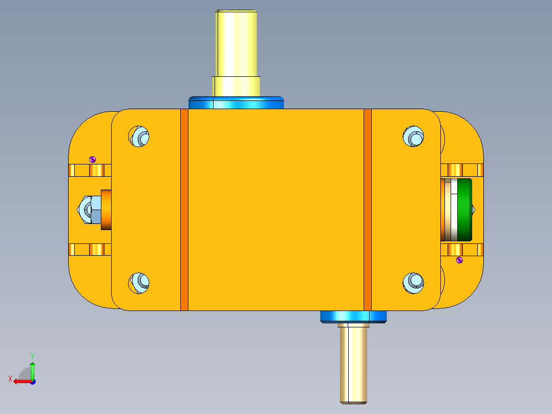 一级减速器后视图