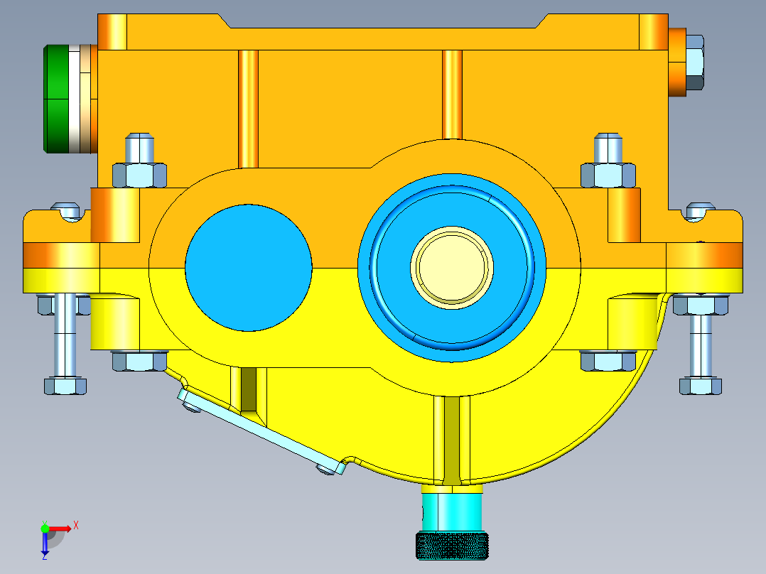 一级减速器俯视图