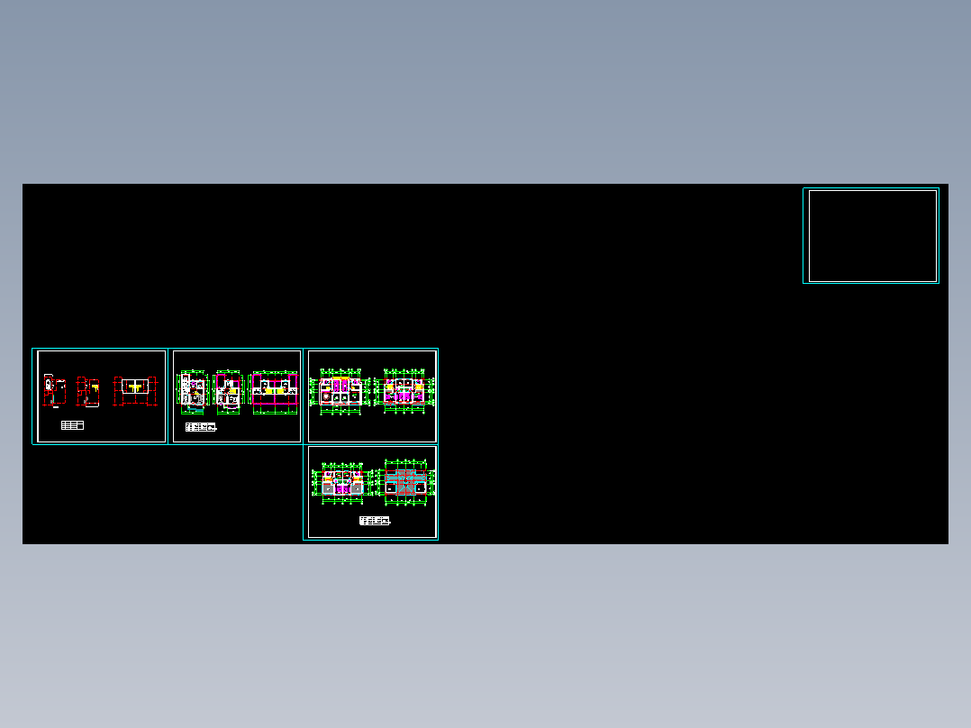 三套带阁楼二层别墅建筑图