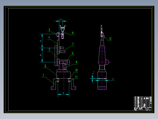 四轴机器人机械手cad图纸说明书机械设计dwg完整素材