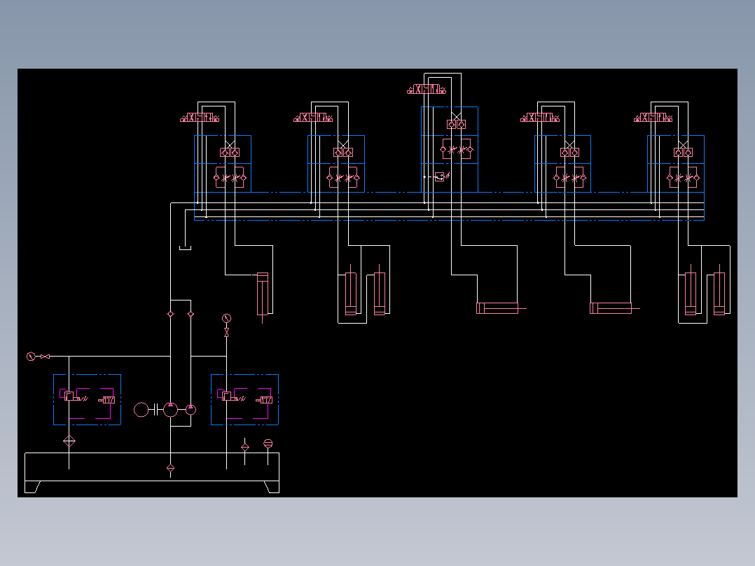 垂直压缩设备的液压原理图免费下载