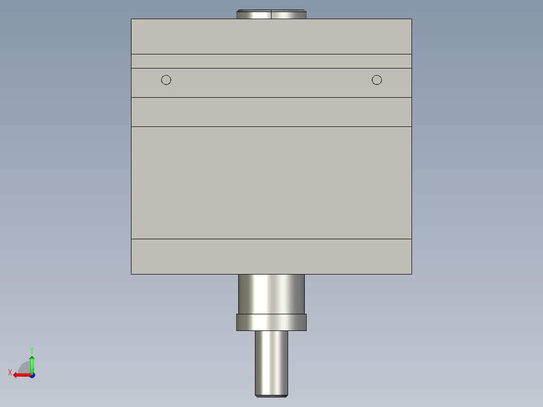 堵头注塑模具设计后视图