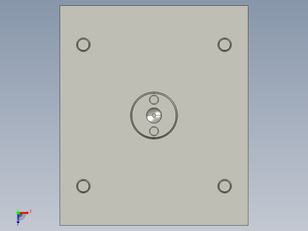 堵头注塑模具设计俯视图