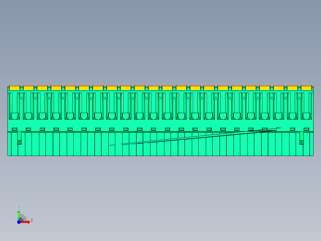 DEGSON 2EDG 系列 5.08mm 可插拔接线端子组-2EDGKD-5.08-22P-14-00AH前视图