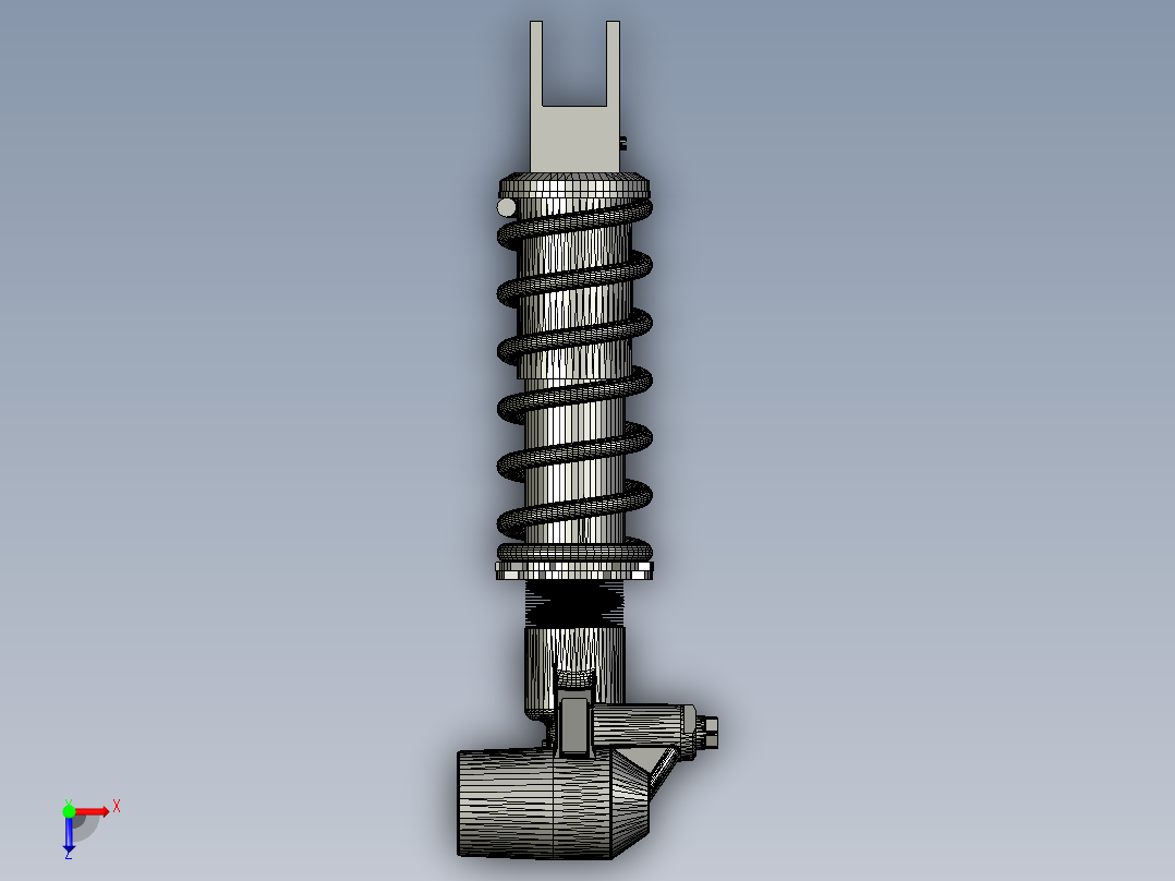 川崎+ZX10R+后吸收器俯视图