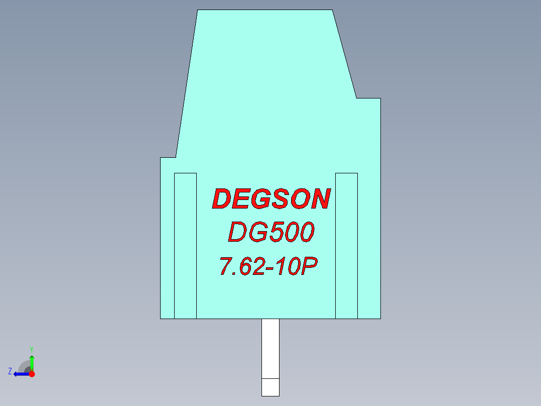 DEGSON DG500 系列 5.05.087.62mm 接线端子-DG500-7.62-10P-14-00AH右视图