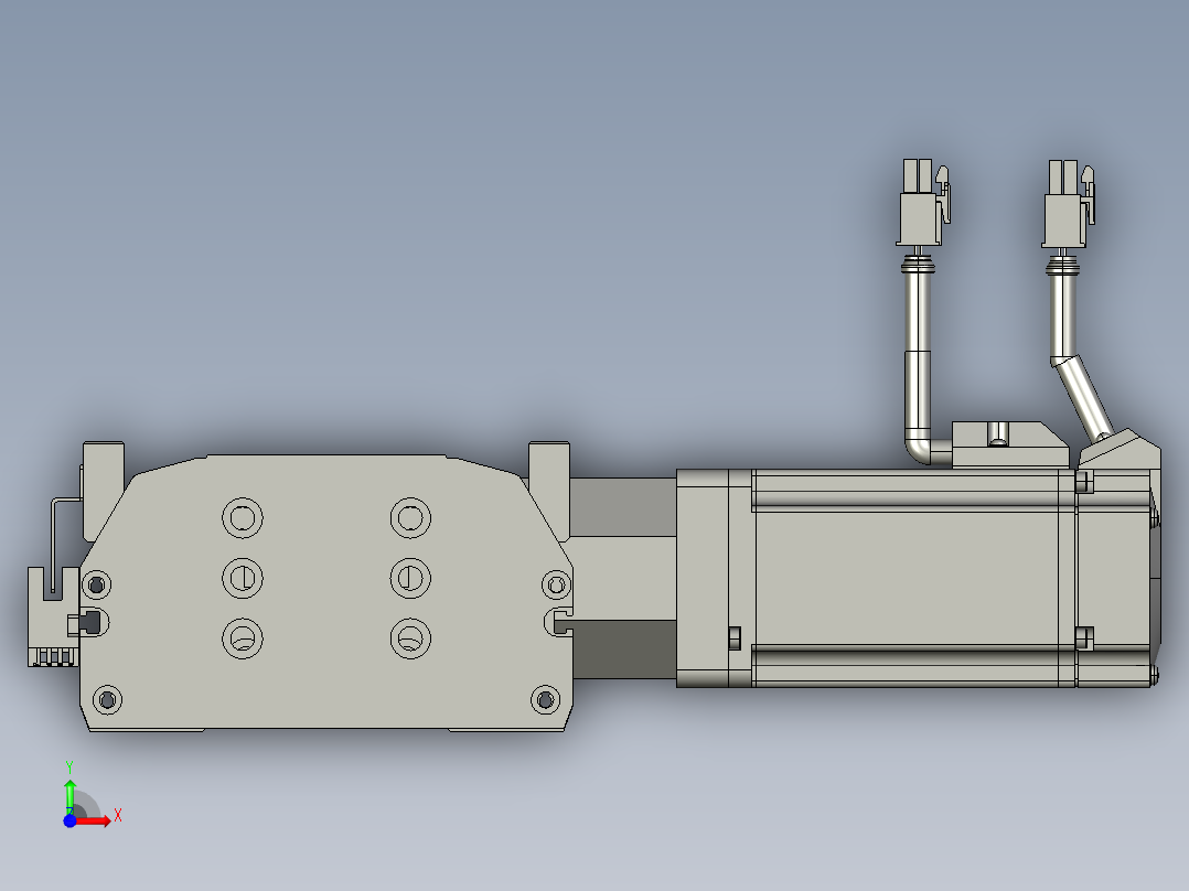 东锦同步带传动-直线滑台模组DH135B-L125-S2050-BL-P400W-C3前视图