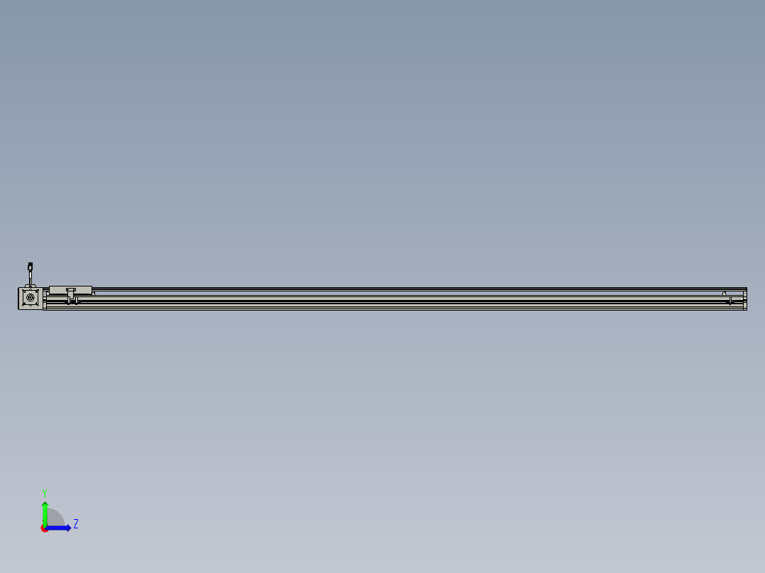 东锦同步带传动-直线滑台模组DH135B-L125-S2050-BL-P400W-C3左视图