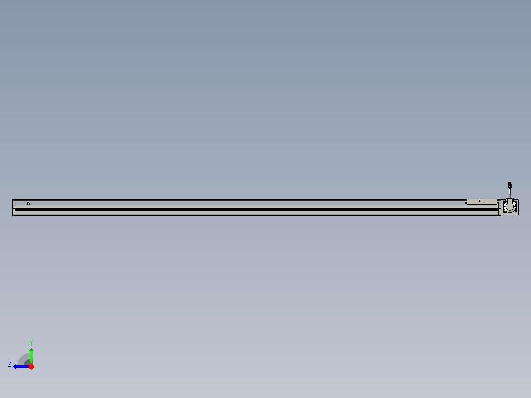 东锦同步带传动-直线滑台模组DH135B-L125-S2050-BL-P400W-C3右视图