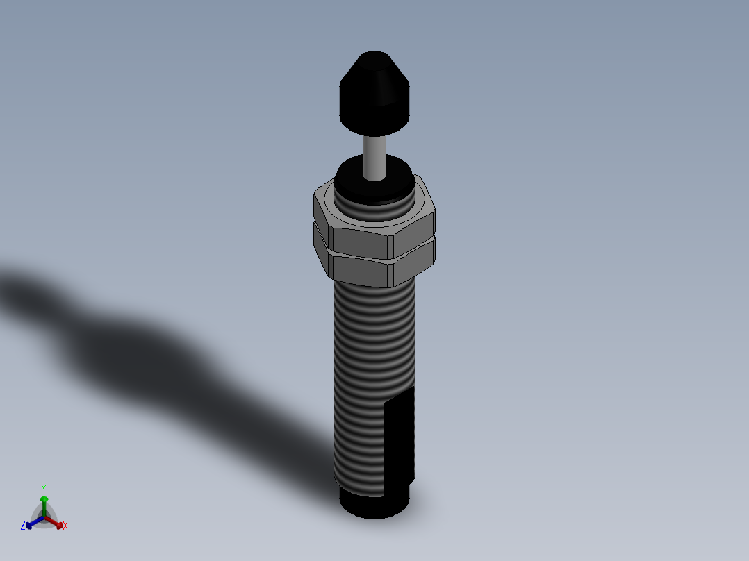液压缓冲器ACA1616-1正等轴测图
