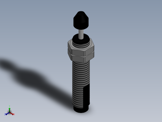 液压缓冲器ACA1616-1正等轴测缩略图