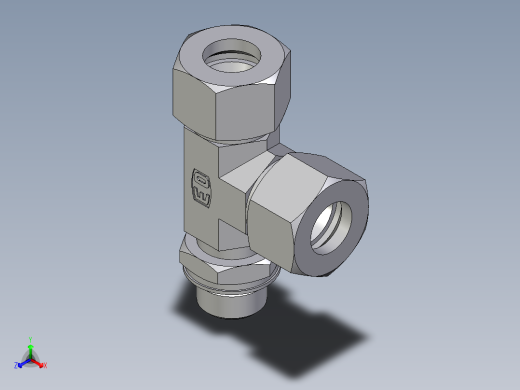 卡套式工业通用硬管接头EO_Adjustable_locknut_run_tee_LEE15ZLMORCF