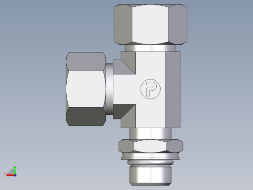 卡套式工业通用硬管接头EO_Adjustable_locknut_run_tee_LEE15ZLMORCF后视缩略图