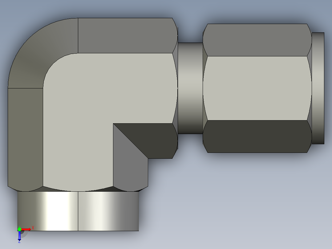 卡套式工业通用硬管接头6_dbu-s俯视图