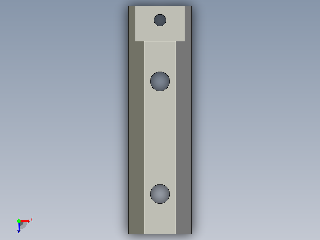 滑動塊SBS-VT-3D多系列多零件图纸模型俯视图
