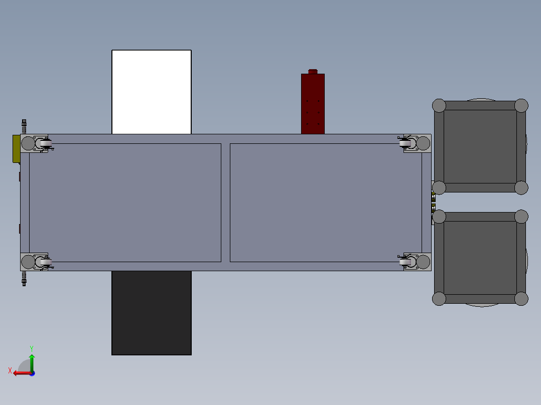 激光打标机 3D模型后视图